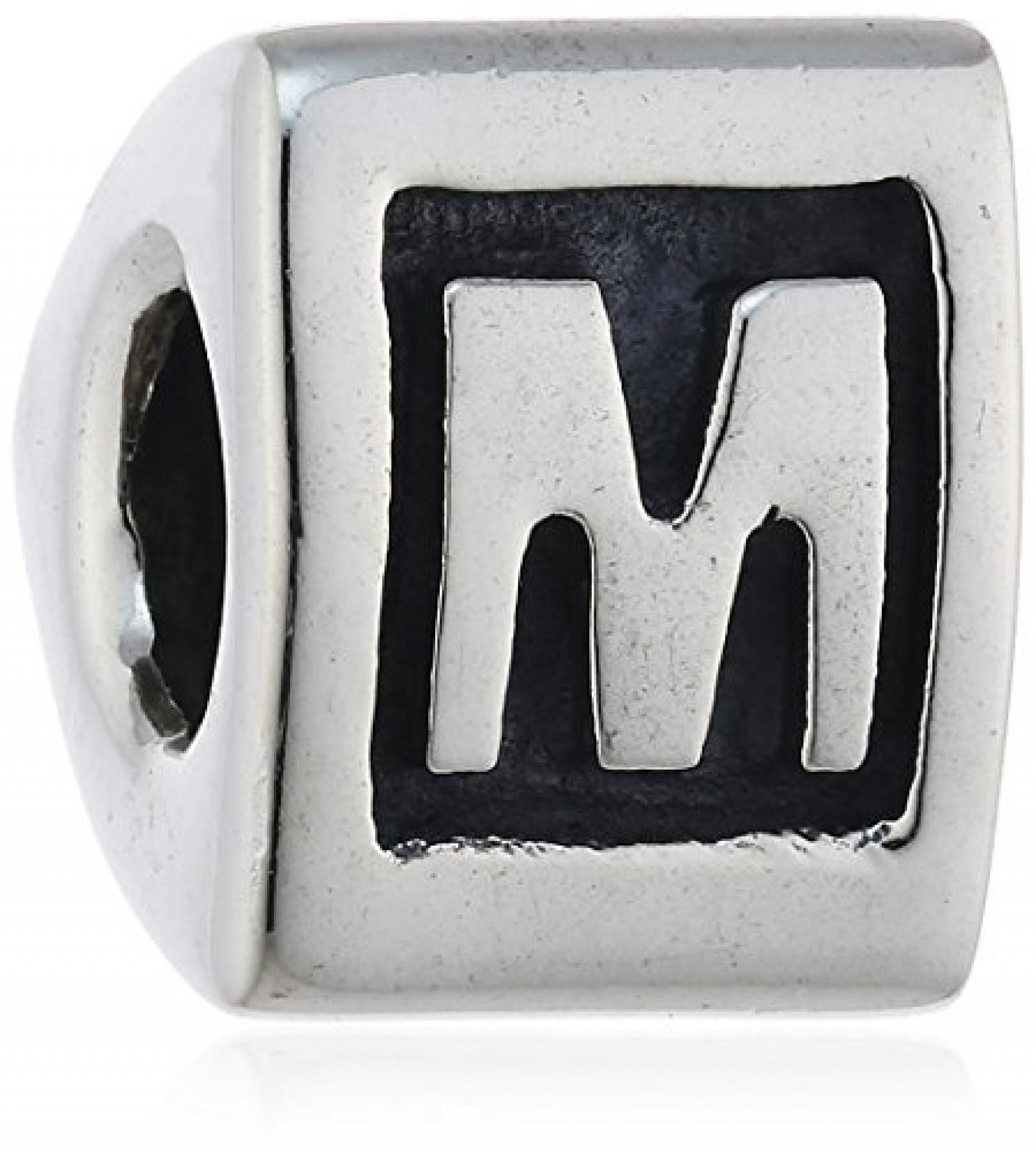 Pandora Damen-Bead  Sterling-Silber 925 Buchstabenelement "M" KASI 79323-M 